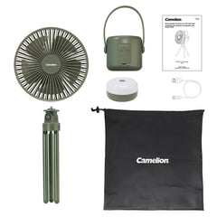 Camelion Rechargeable Camping Fan with LED Light