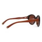 DIAGRAM AMBER WOOD WOMENS ROUND FULL RIM SUNGLASSES