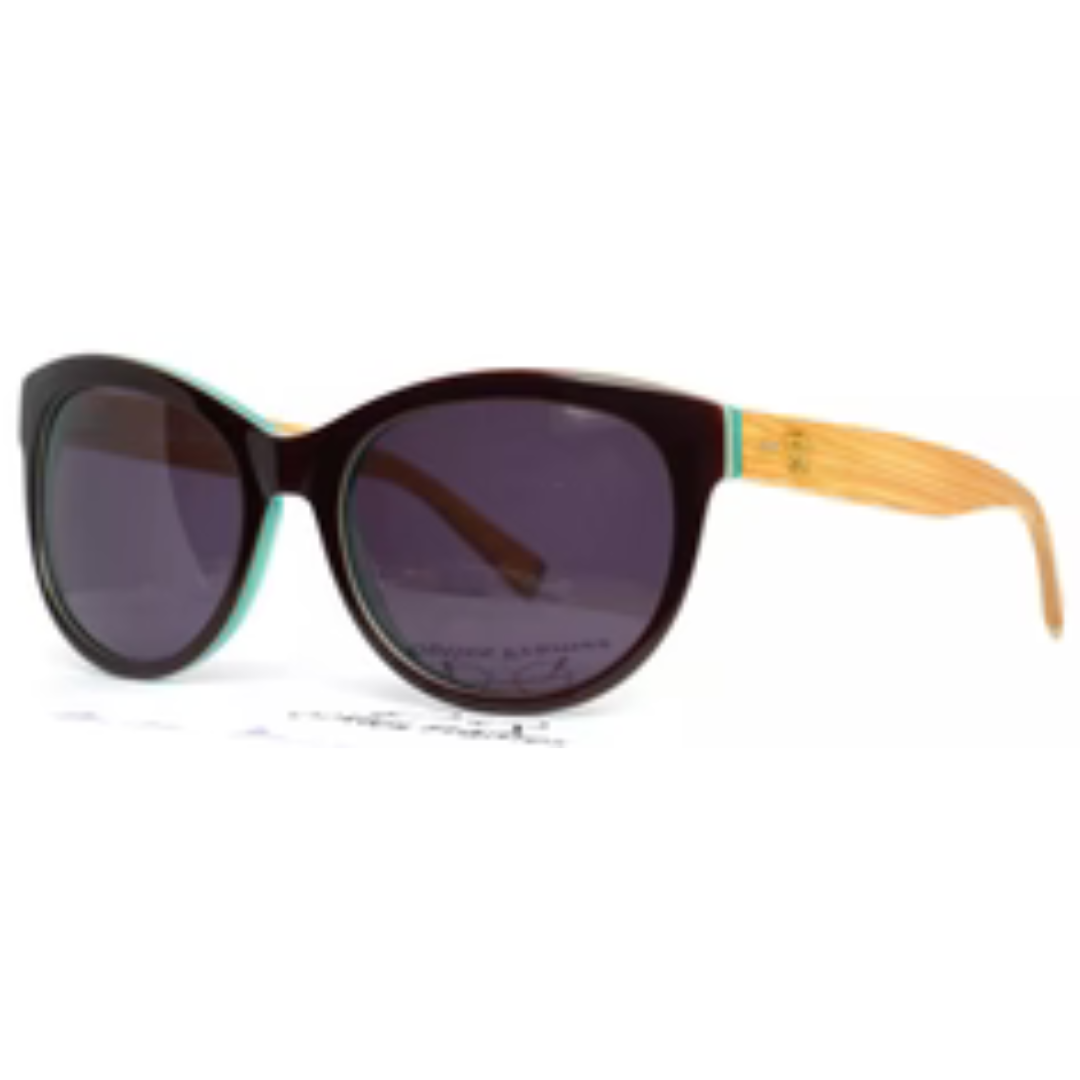 SALFORD CHOCOLATE MINT WOMENS SEMI CAT EYE SUNGLASSES