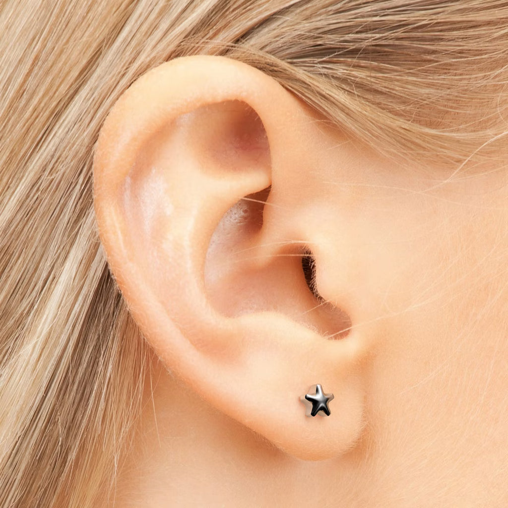 Studex Silver (Steel) 4mm Star Earrings