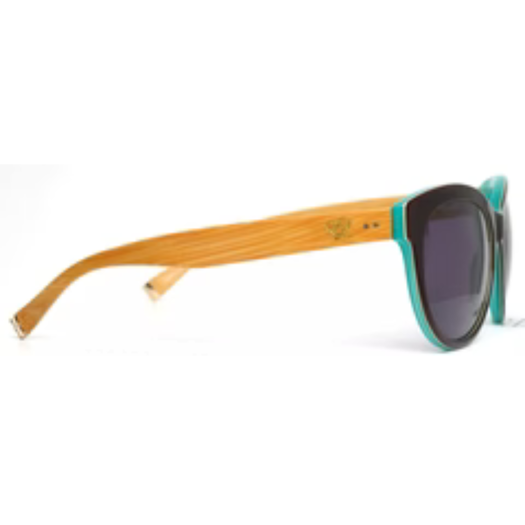 SALFORD CHOCOLATE MINT WOMENS SEMI CAT EYE SUNGLASSES