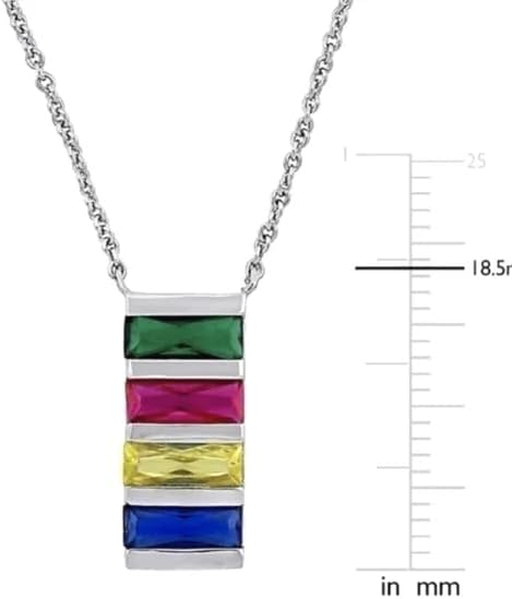 HBC 925 STERLING SILVER CRYSTAL PENDANT NECKLACE