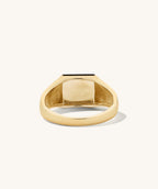 SQUARE SIGNET GOLD RING - SIZE 8 - MENS