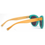 SALFORD CHOCOLATE MINT WOMENS SEMI CAT EYE SUNGLASSES