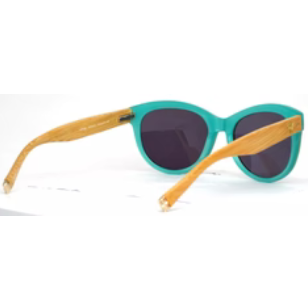 SALFORD CHOCOLATE MINT WOMENS SEMI CAT EYE SUNGLASSES