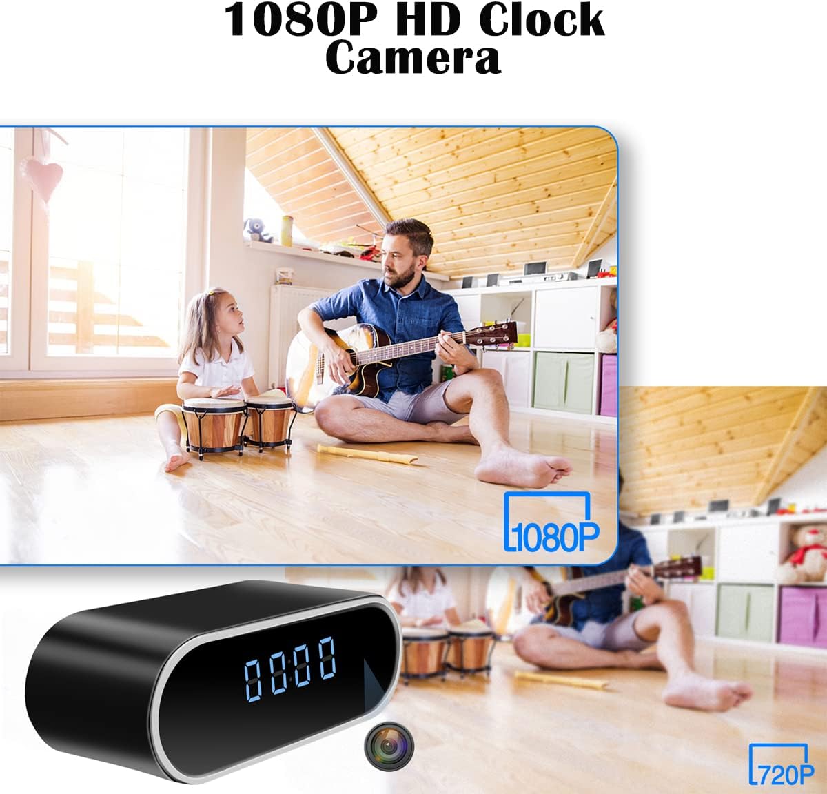 MINI WIFI CAMERA CLOCK 1080P