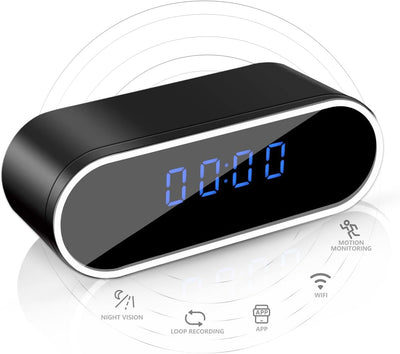 Digital Alarm Clock and WiFi Camera 1080p Motion Detection