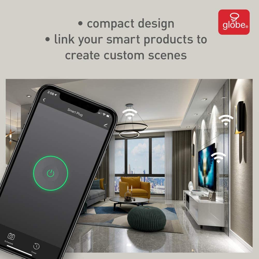 Prise intelligente Wi-Fi Globe Electric, paquet de 4 