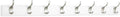 WALL MOUNTED COAT RACK, 8 MODERN HOOKS, WHITE