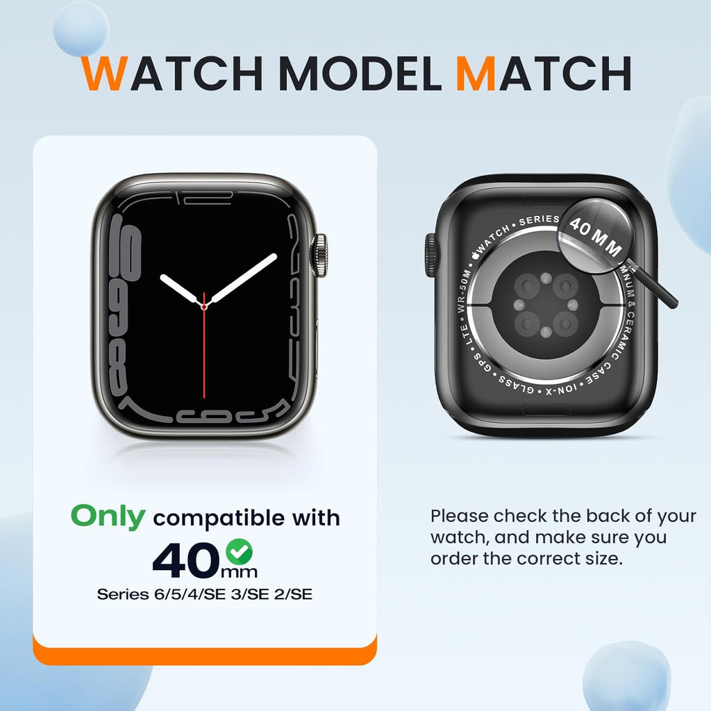 (4 PACK) GOTON SLIM BUMPER CASE FOR APPLE WATCH 40MM