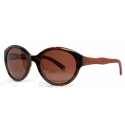 Diagram Amber Wood Womens Round Full Rim Sunglasses