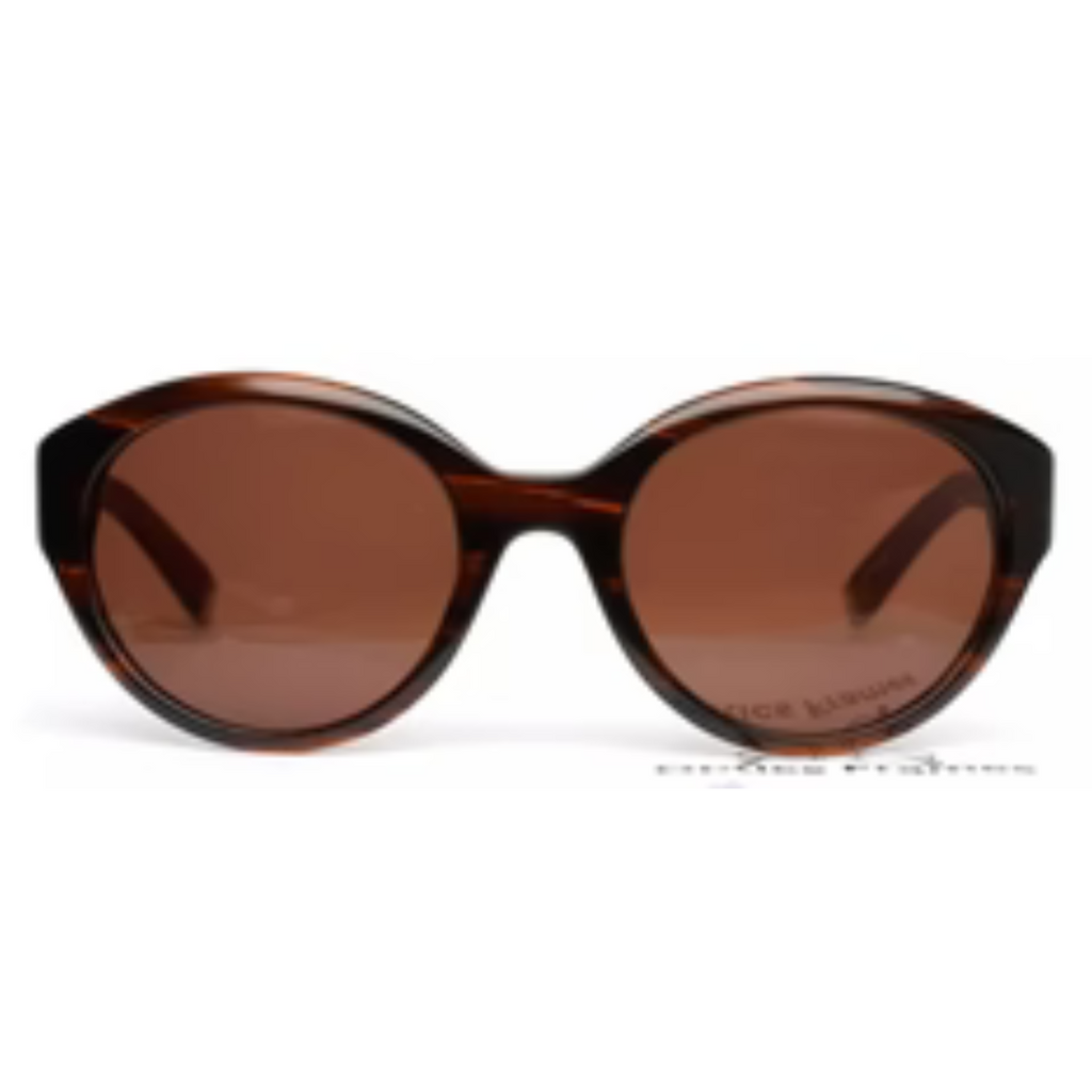 DIAGRAM AMBER WOOD WOMENS ROUND FULL RIM SUNGLASSES