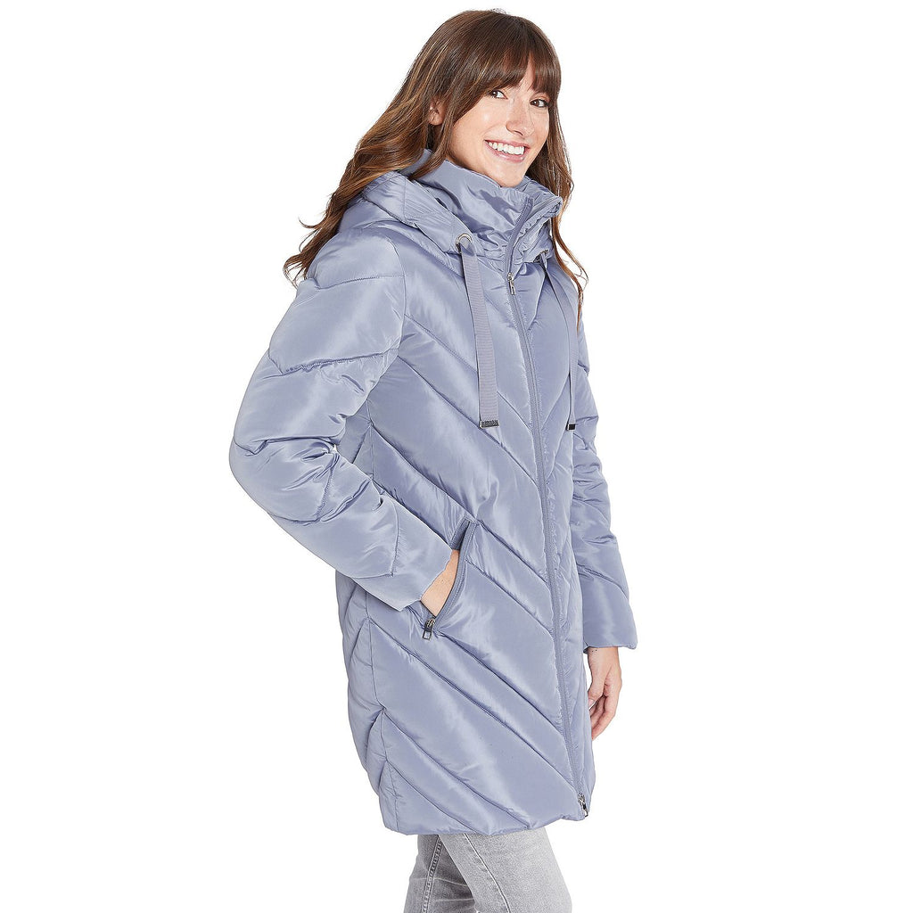 WOMEN'S CHEVRON QUILTED PUFFER JACKET