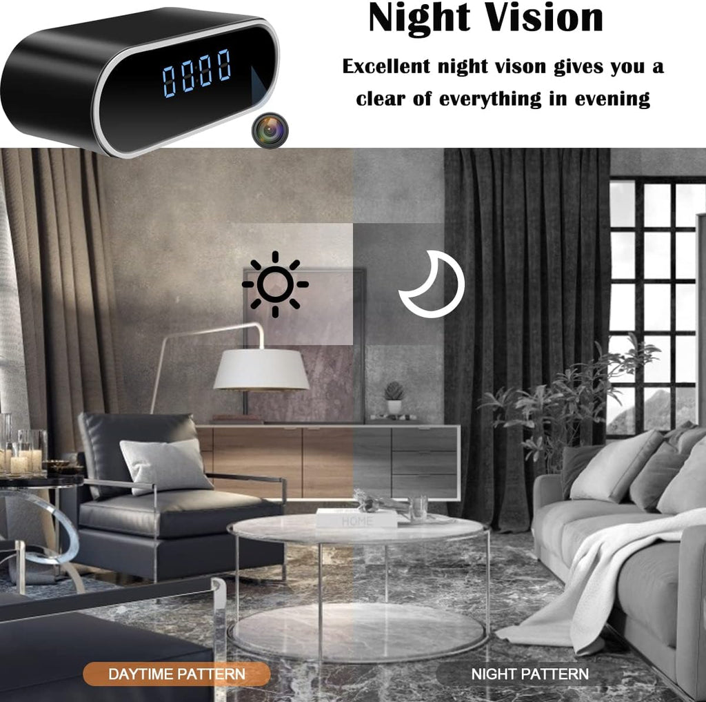 MINI WIFI CAMERA CLOCK 1080P
