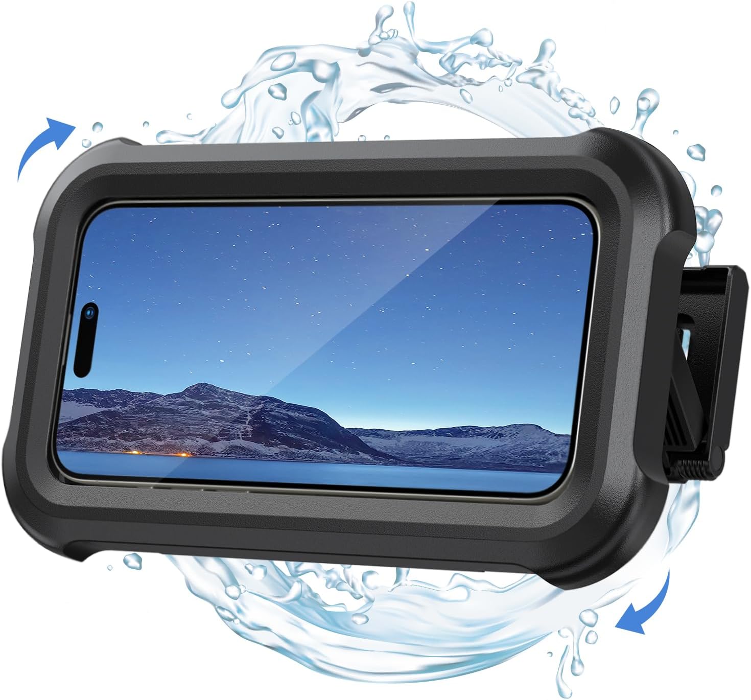 Lamicall Waterproof Shower Phone Holder | IPX6 Wall Mount Case with 360° Rotation for 4–7" Smartphones