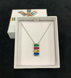 HBC 925 STERLING SILVER CRYSTAL PENDANT NECKLACE