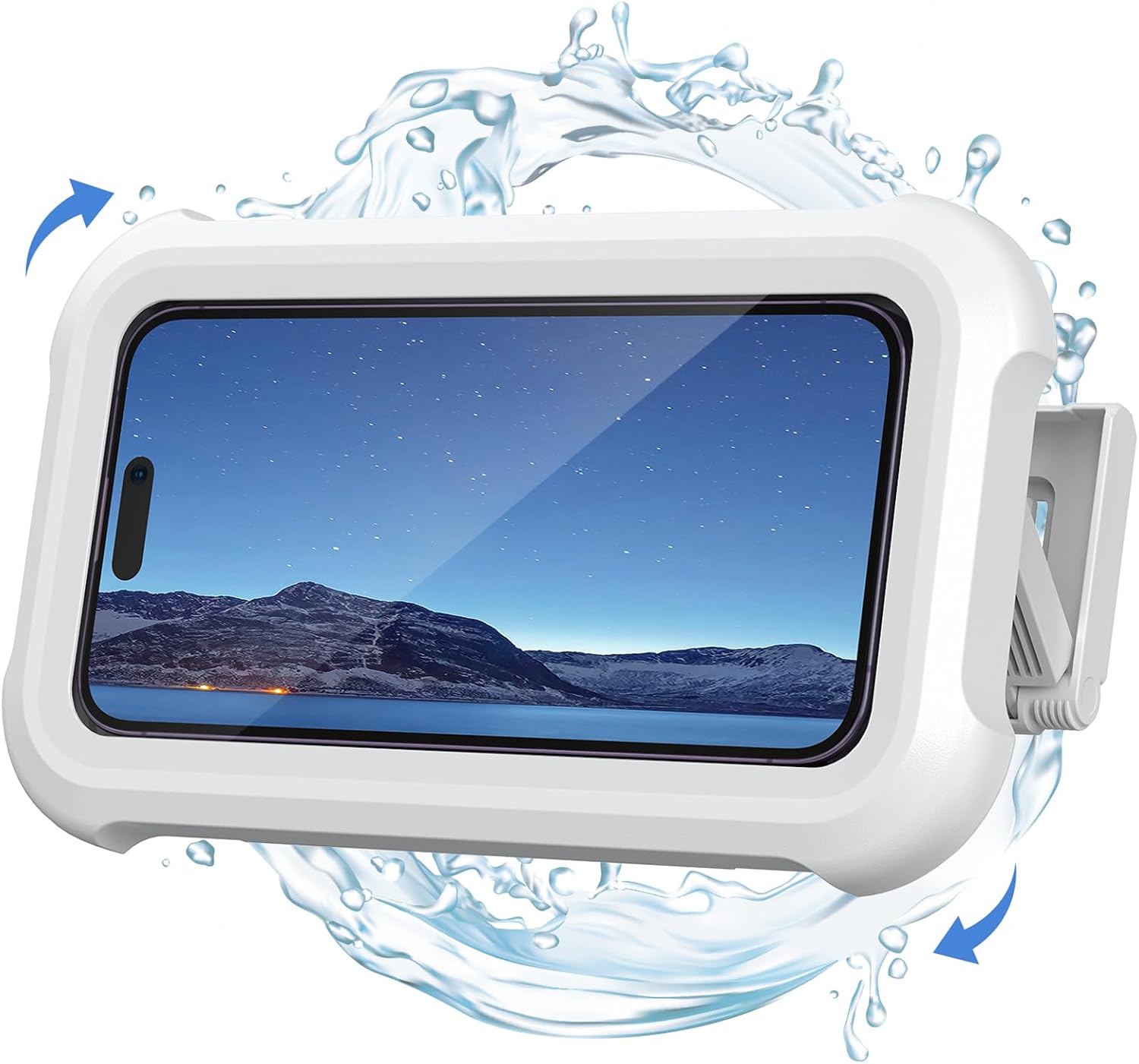 Lamicall Waterproof Shower Phone Holder | IPX6 Wall Mount Case with 360° Rotation for 4–7" Smartphones