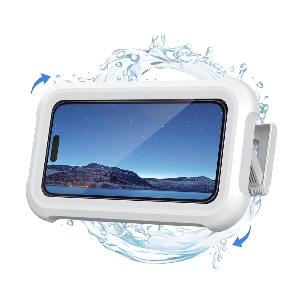 Lamicall Waterproof Shower Phone Holder | IPX6 Wall Mount Case with 360° Rotation for 4–7" Smartphones