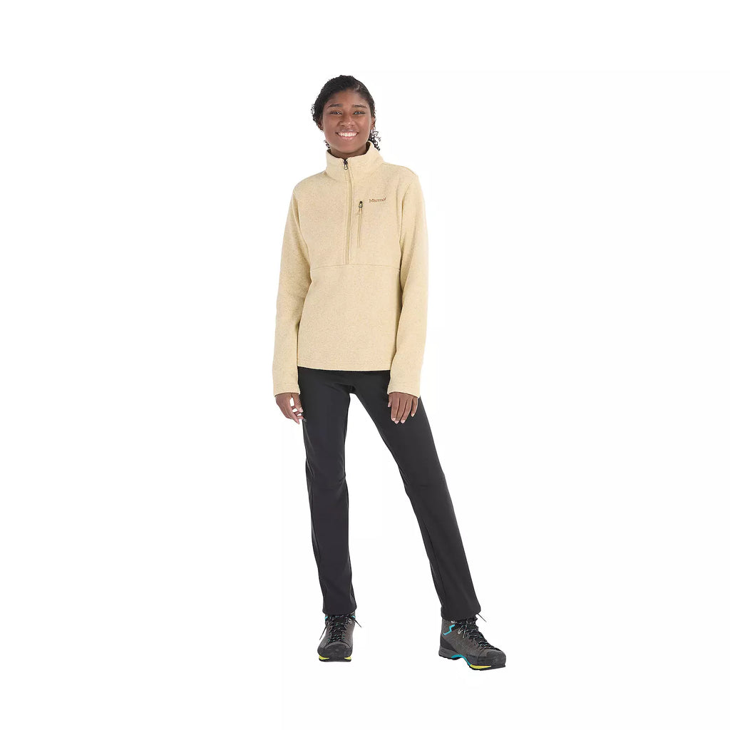 DROP LINE HALF ZIP PULLOVER