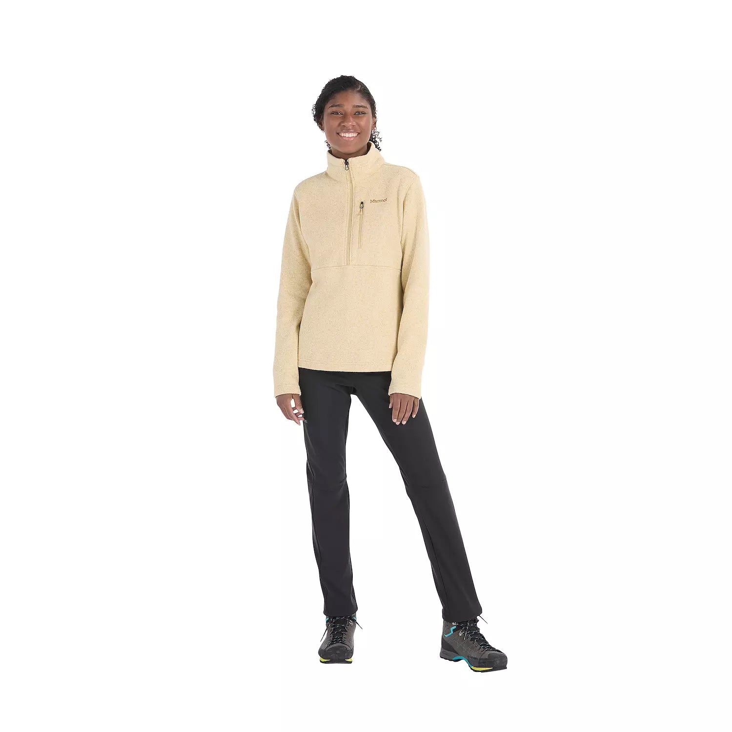 DROP LINE HALF ZIP PULLOVER