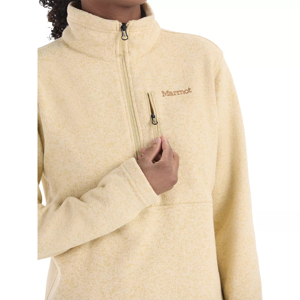 DROP LINE HALF ZIP PULLOVER