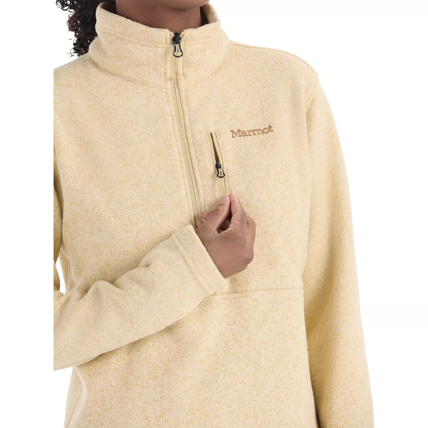 DROP LINE HALF ZIP PULLOVER