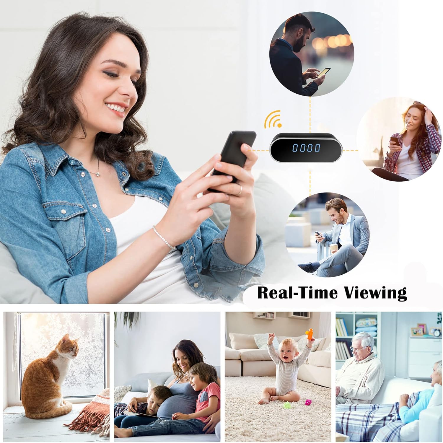 MINI WIFI CAMERA CLOCK 1080P