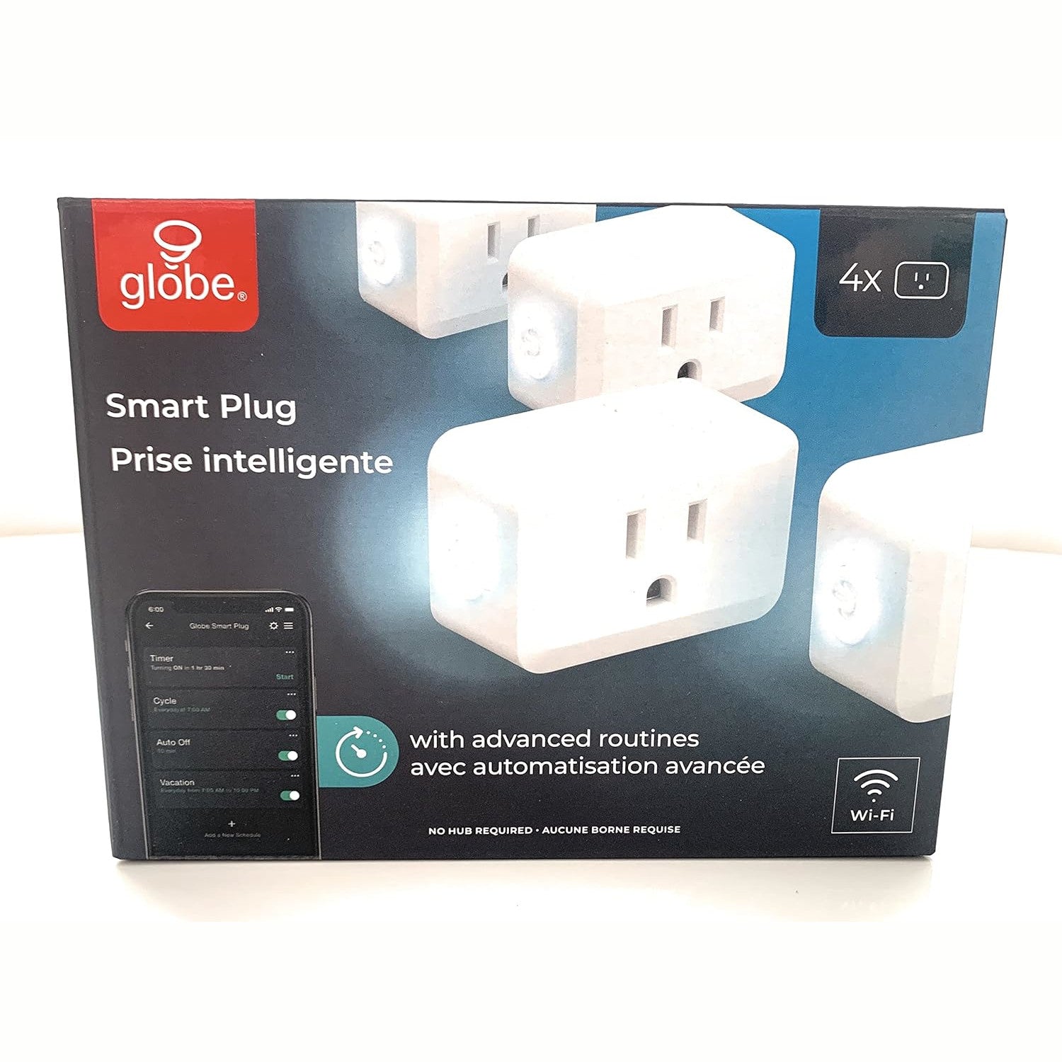 Prise intelligente Wi-Fi Globe Electric, paquet de 4 