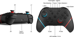 Wireless Pro Controller for Nintendo Switch & PC