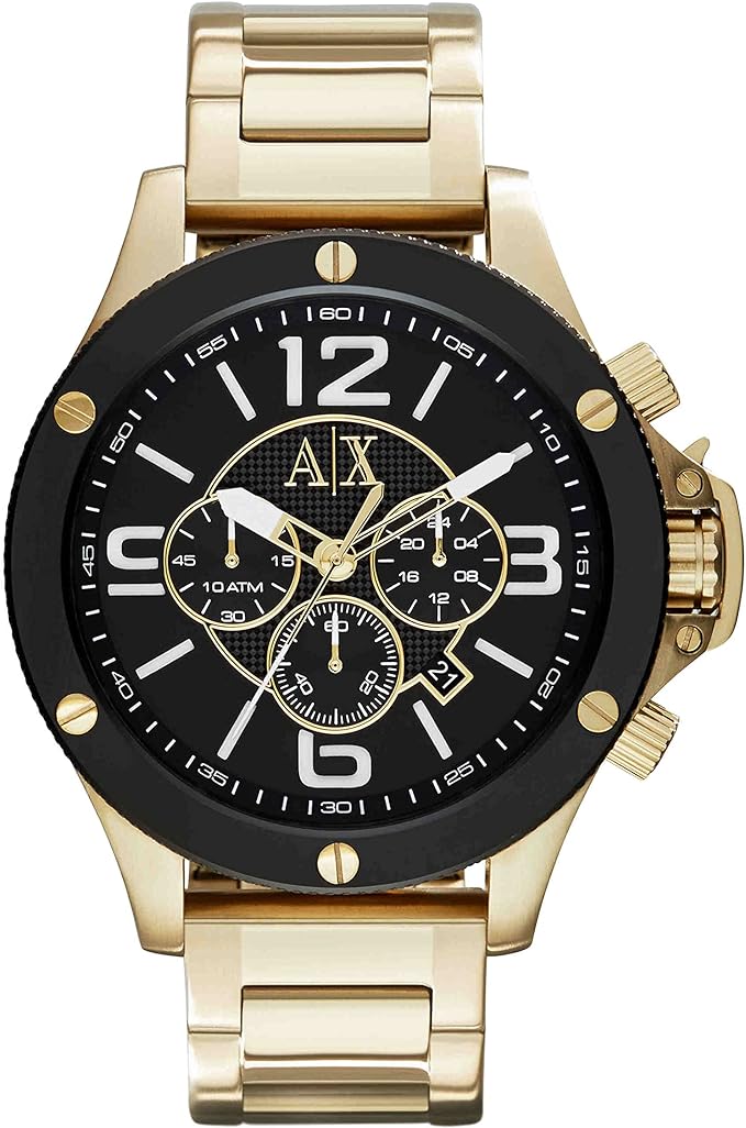 A|X ARMANI EXCHANGE MEN'S CHRONOGRAPH GOLD-TONE STAINLESS STEEL WATCH (MODEL: AX1511)