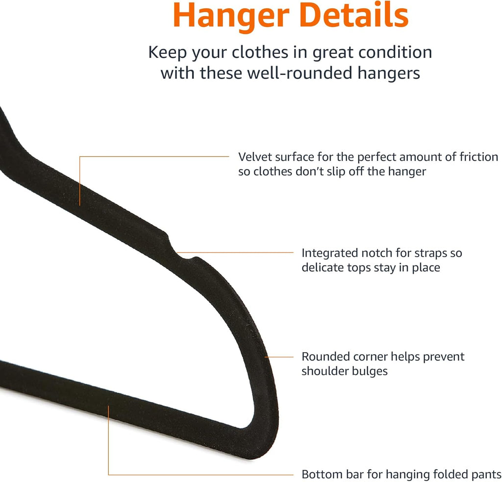VELVET SUIT HANGERS - 50-PACK