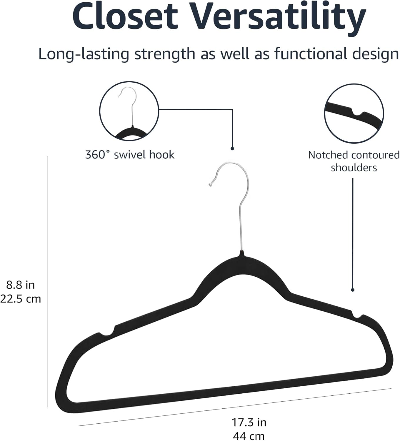 VELVET SUIT HANGERS - 50-PACK