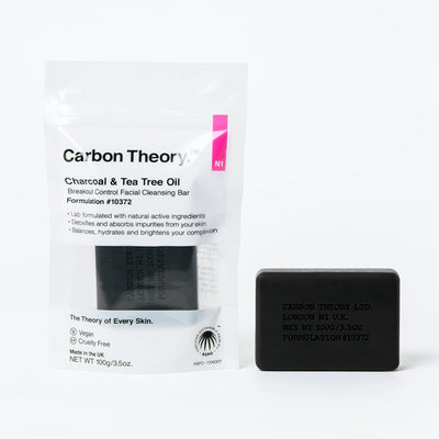 Charcoal & Tea Tree Oil Facial Cleansing Bar in Resealable Travel Pack - 100g