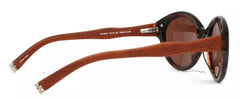 Diagram Amber Wood Womens Round Full Rim Sunglasses