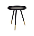 INNIS ROUND TRAY SIDE TABLE - BLACK