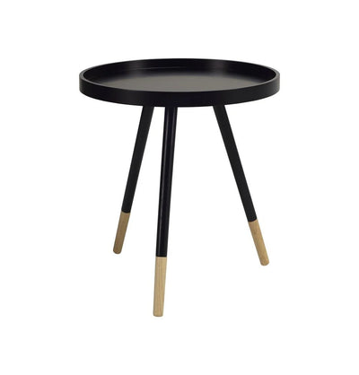 INNIS ROUND TRAY SIDE TABLE - BLACK