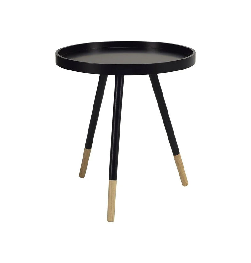 INNIS ROUND TRAY SIDE TABLE - BLACK