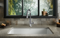 Kohler Iron/Tones® 33" top-/undermount single-bowl kitchen sink