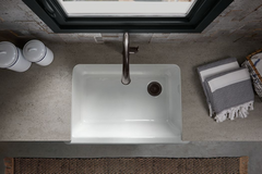 Kohler Whitehaven® 32-3/4" undermount single-bowl farmhouse kitchen sink