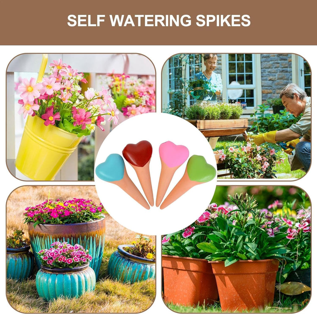 CERAMIC WATERING SPIKES - LOVE HEART SHAPE