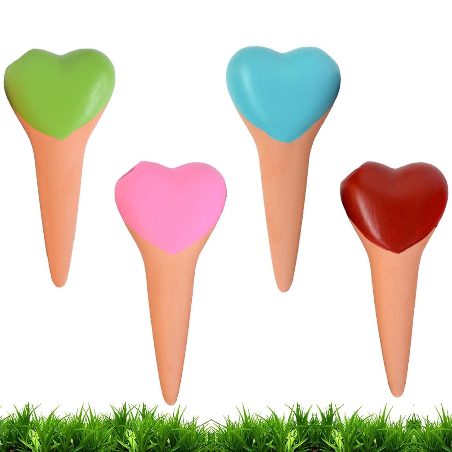 CERAMIC WATERING SPIKES - LOVE HEART SHAPE