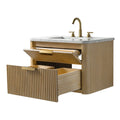 LILJAN 30'' WALL-MOUNTED SINGLE BATHROOM VANITY WITH ENGINEERED STONE TOP