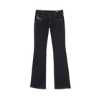 Black pants on a light gray background