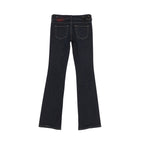 Pair of blue jeans on a white background