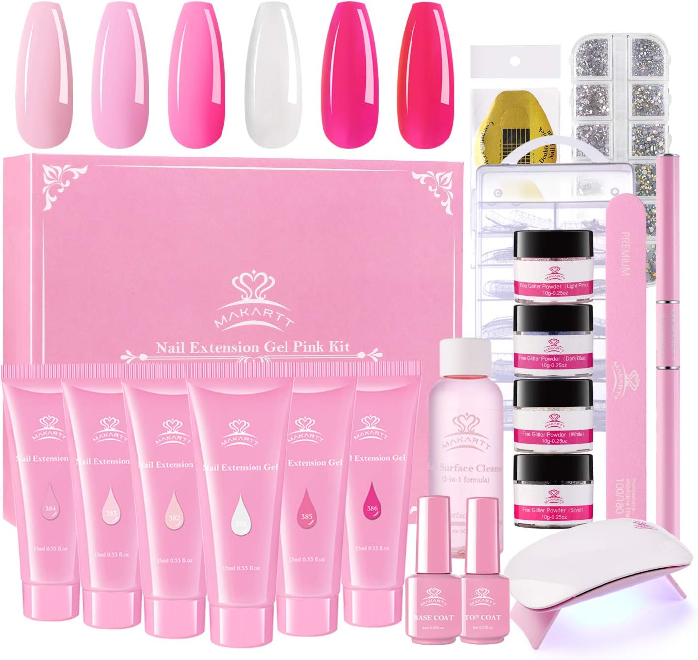 POLY NAIL GEL KIT - PINK & BLING