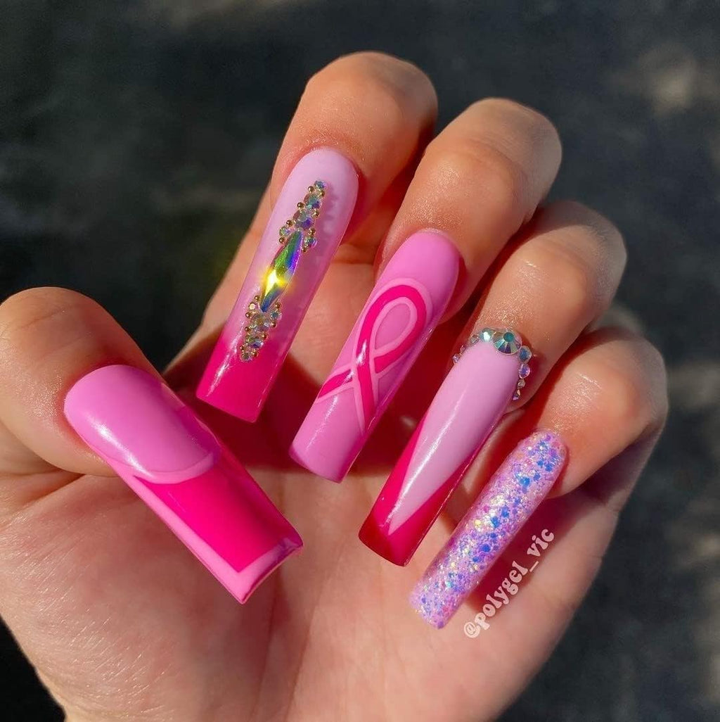 POLY NAIL GEL KIT - PINK & BLING
