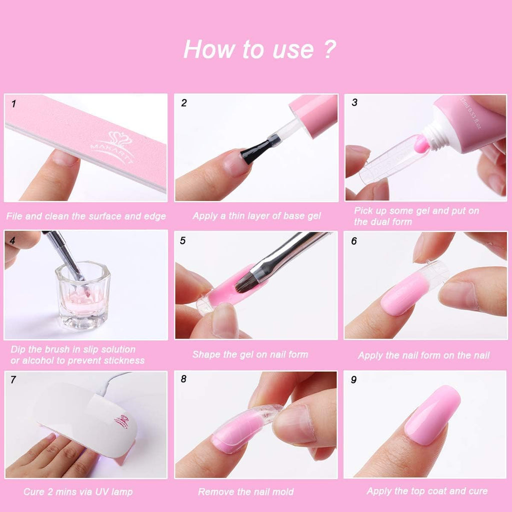 POLY NAIL GEL KIT - PINK & BLING