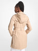 Cotton Blend Hooded Trench Coat