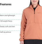 WOMEN'S ROCKIN 1/2 ZIP FLEECE JACKET  - SUNBURN