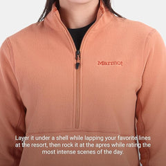 WOMEN'S ROCKIN 1/2 ZIP FLEECE JACKET  - SUNBURN